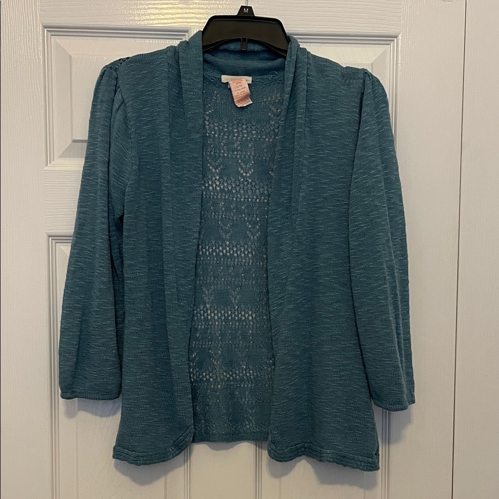Tulle Teal Women's Knit Cardigan